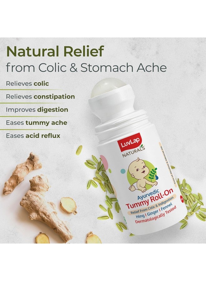 Luvlap Naturals Baby Tummy Roll On Oil for Colic & Gas Relief, Relieves Constipation & Indigestion with Hing, Ginger & Fennel (Saunf), Alcohol free, Dermatologically tested Ayurvedic medicine, 40ml - Image 2