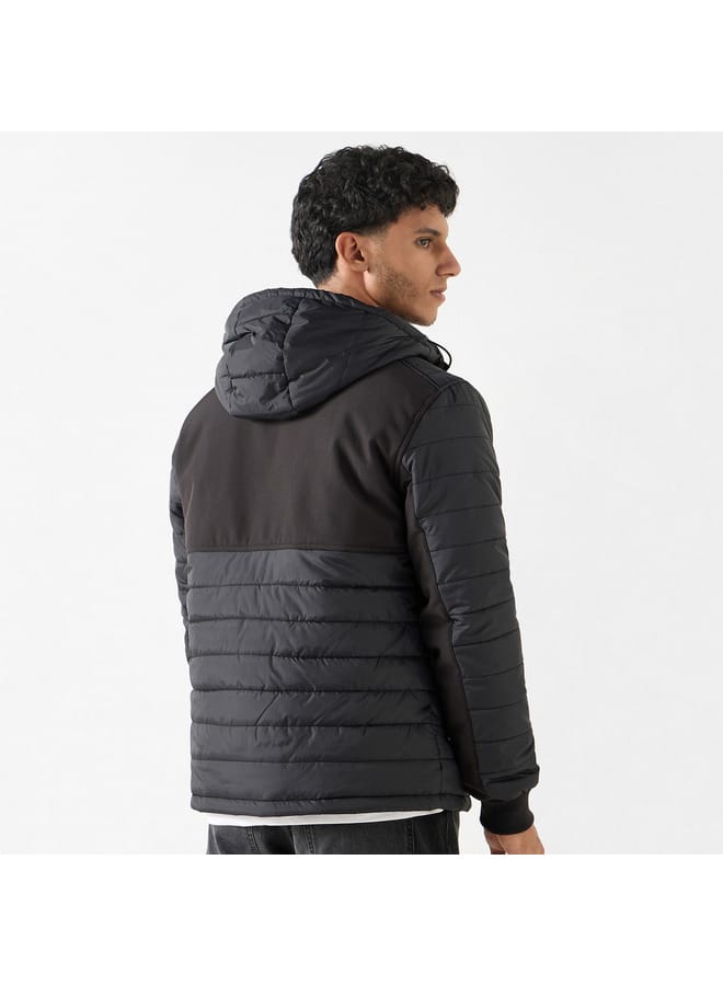 Kappa Kappa Quilted Hooded Jacket with Zip Closure and Pockets  - Image 3