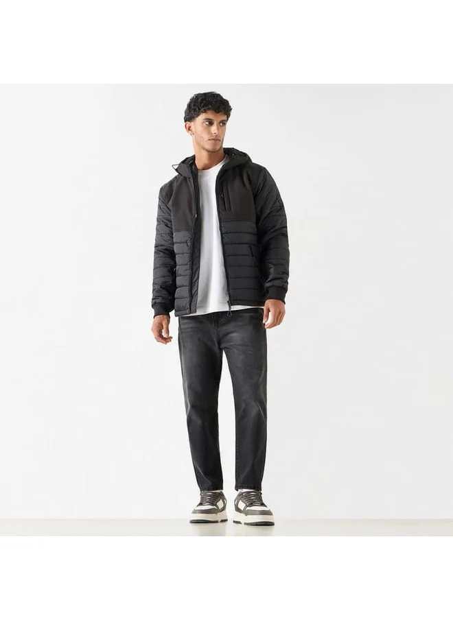 Kappa Kappa Quilted Hooded Jacket with Zip Closure and Pockets