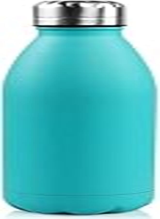 Generic 500ml Stainless Steel Water Bottles, Double Wall Vacuum Reusable Water Bottles Leak Proof BPA-Free Sports Bottle Cup Keep Hot&Cold for Running Gym Workout Cycling Kids (Aqua Blue)