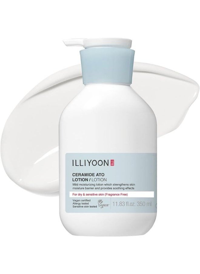 illiyoon - Ceramde Ato Lotion 350ml, Strengthening and restoring skin barrier with Soy Ceramide for Dry & Sensitive Skin - Image 1