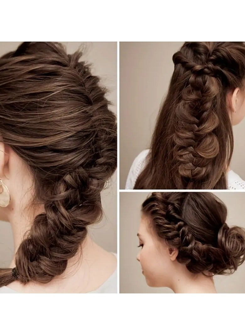 Goolsky 3-Pack French Hair Braiding Tool - DIY Hairstyle Braider, Twist Plait Hair Braiding Clip Stick, Easy Bun Maker Hair Styling Accessories for Normal Hair Type, Adds Volume and Twist to Hairstyles - Image 3