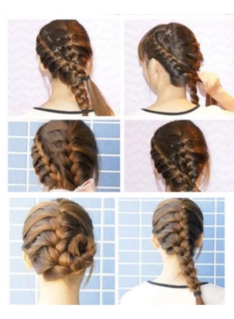 Goolsky 3-Pack French Hair Braiding Tool - DIY Hairstyle Braider, Twist Plait Hair Braiding Clip Stick, Easy Bun Maker Hair Styling Accessories for Normal Hair Type, Adds Volume and Twist to Hairstyles - Image 4