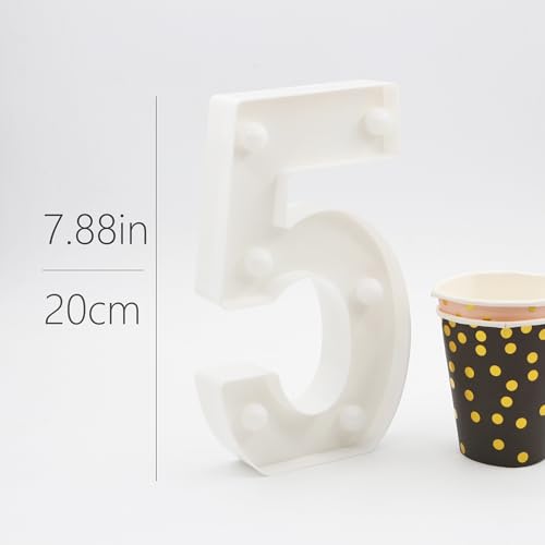 JunyRuny H:7.88 inches Light Up Numbers 60 Sign for Party Decor, 60th Birthday Decorations for Women, 60th Wedding Anniversary Party Centerpieces Table Decorations for Men - Image 3