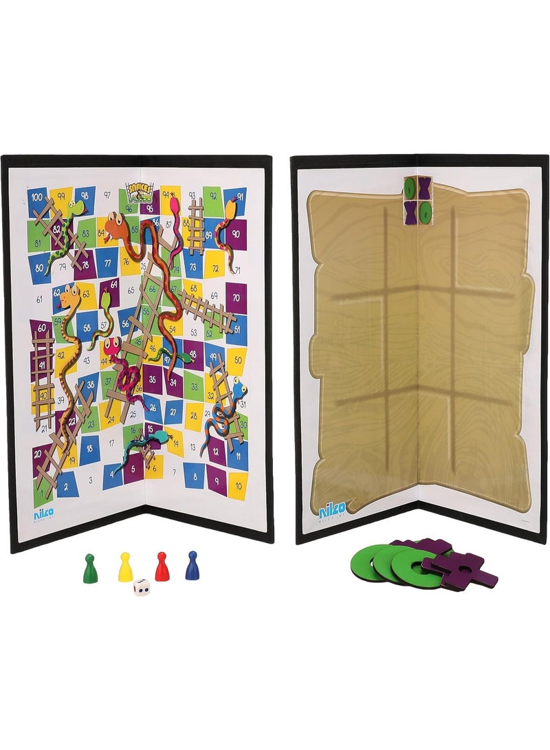 NILCO Snakes and Ladders and XO Board Game - Image 3