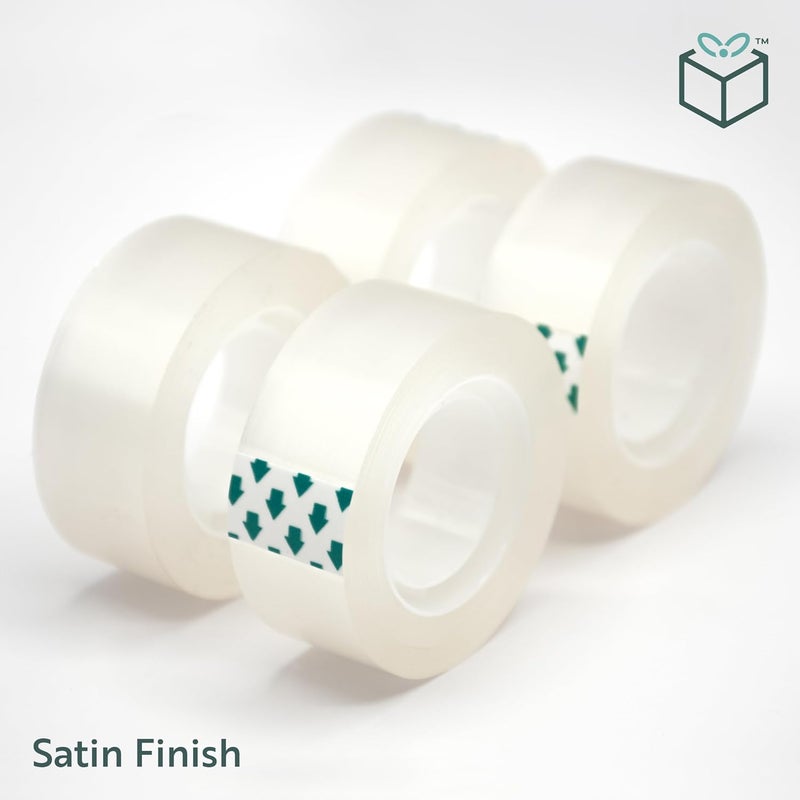 Wrap Buddies Adhesive Tape Rolls - Clear Tape Refills for Dispenser - Satin Finish for Gift Wrapping, Crafting, and Home Use - Strong Adhesive and Easy to Cut - 4 Pack - Image 3