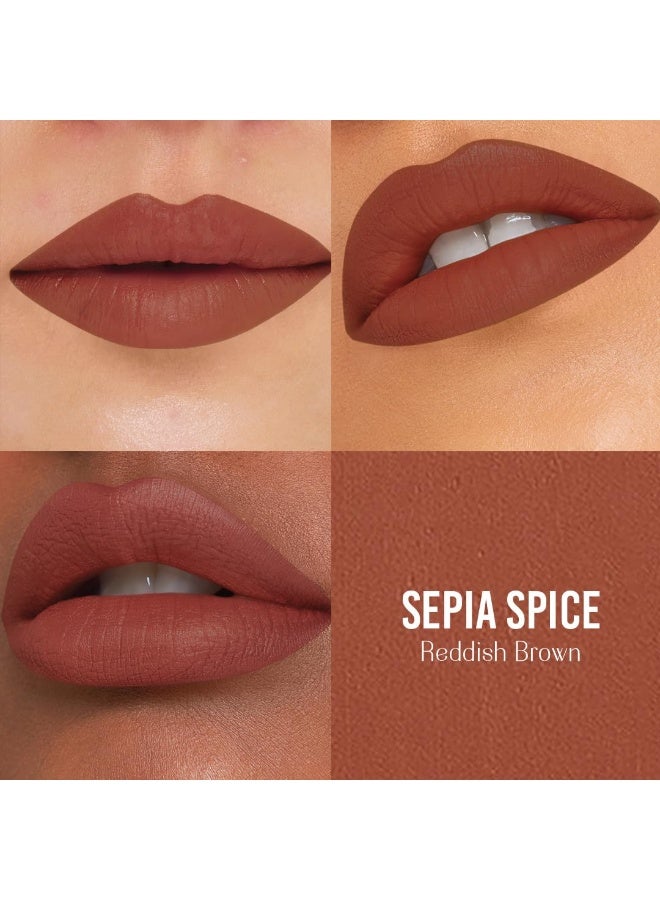 LoveChild Masaba Ultra Matte Reddish Brown Lipstick, Long Lasting Upto 6Hrs, Transfer-Proof, Hydrating & Nourishing Nude Bullet Lipsticks For Women, Sepia Spice, 4.5g - Image 2