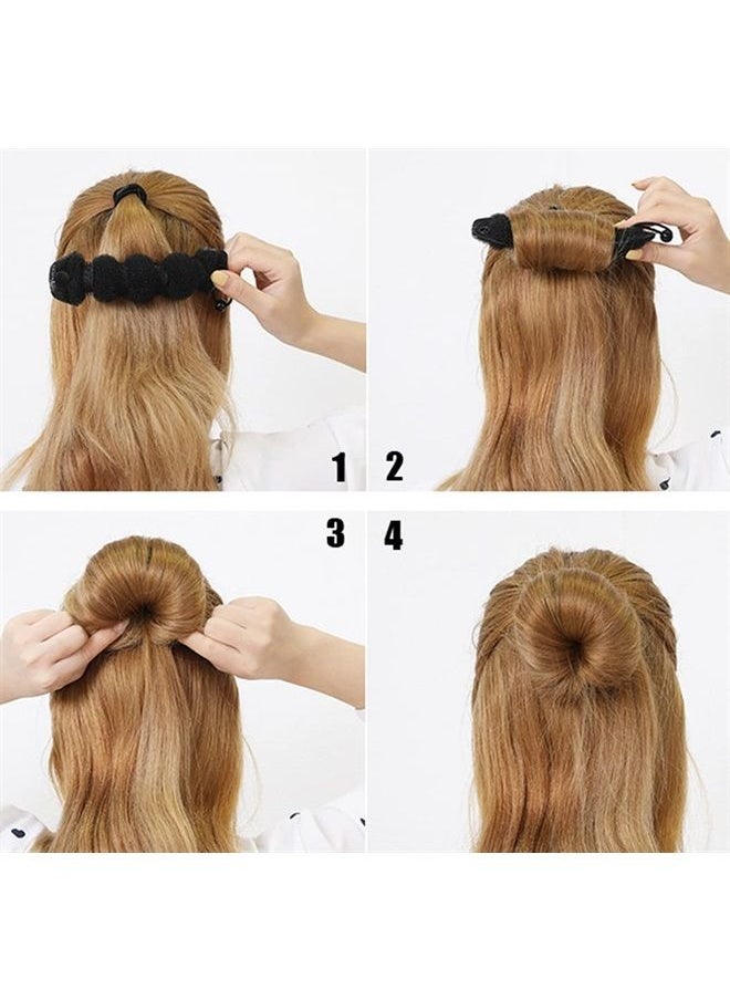 ericotry 3 Pcs Magic Hair Bun Maker Foam Sponge Hair Bun Shaper Donut Bun Maker Hot Hair Donut Bun Ring Styler Maker Reusable Bun Twister Donut Maker Curler Accessories for Wedding Yoga Dancing(Black)  - Image 4