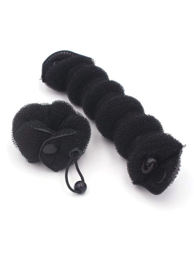 ericotry 3 Pcs Magic Hair Bun Maker Foam Sponge Hair Bun Shaper Donut Bun Maker Hot Hair Donut Bun Ring Styler Maker Reusable Bun Twister Donut Maker Curler Accessories for Wedding Yoga Dancing(Black)  - Image 2