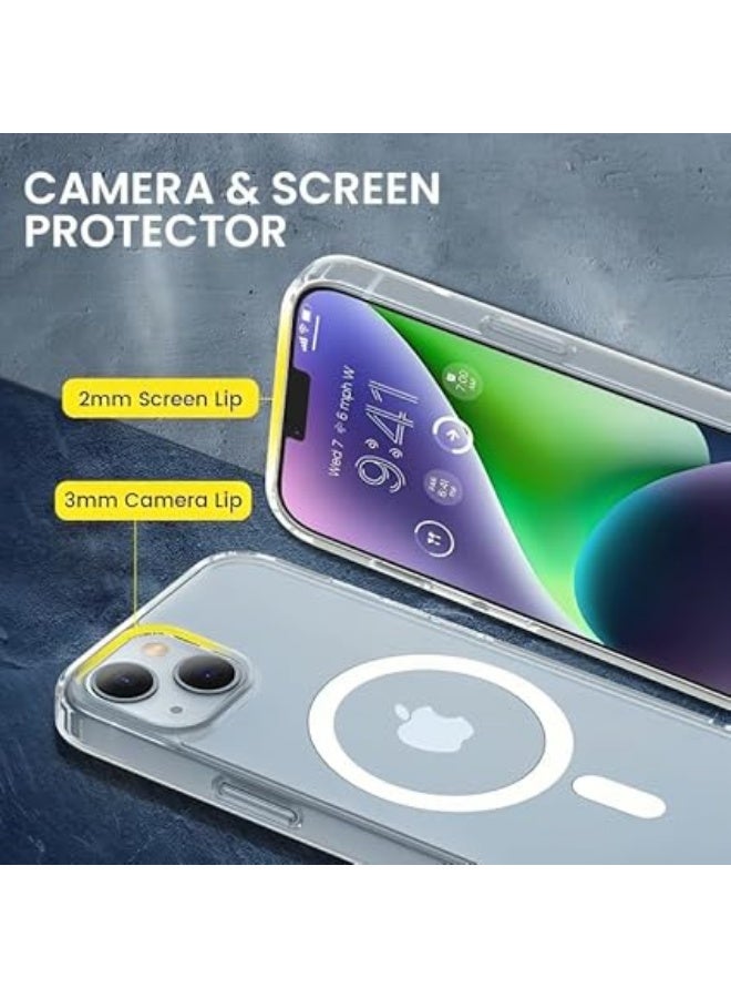 erorex Iphone 13 Case Compatible With Strong Protection, Scratch Resistant Back, Magnetic Phone Case 8 * 15 Cm (Transparent) - Image 3