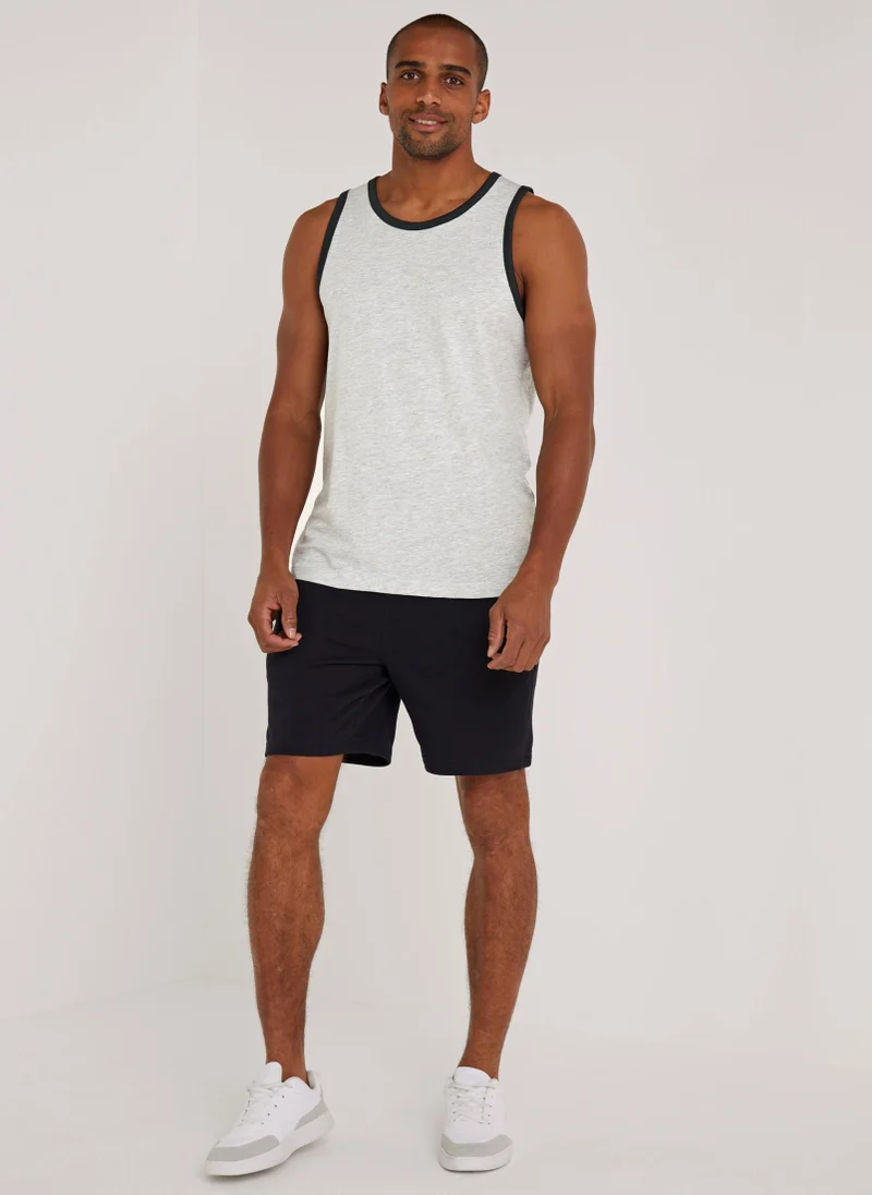 Matalan Grey Essential Jersey Ringer Vest Top
