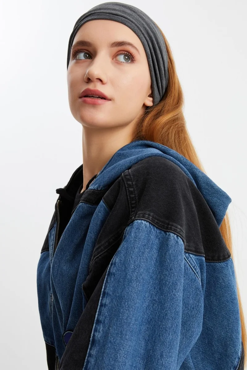 بوتيكجيز Smoked Women's 4-Functional Protector, Cotton, Flexible, Sweatproof, Bandana, Neck Collar, Buff, Mask