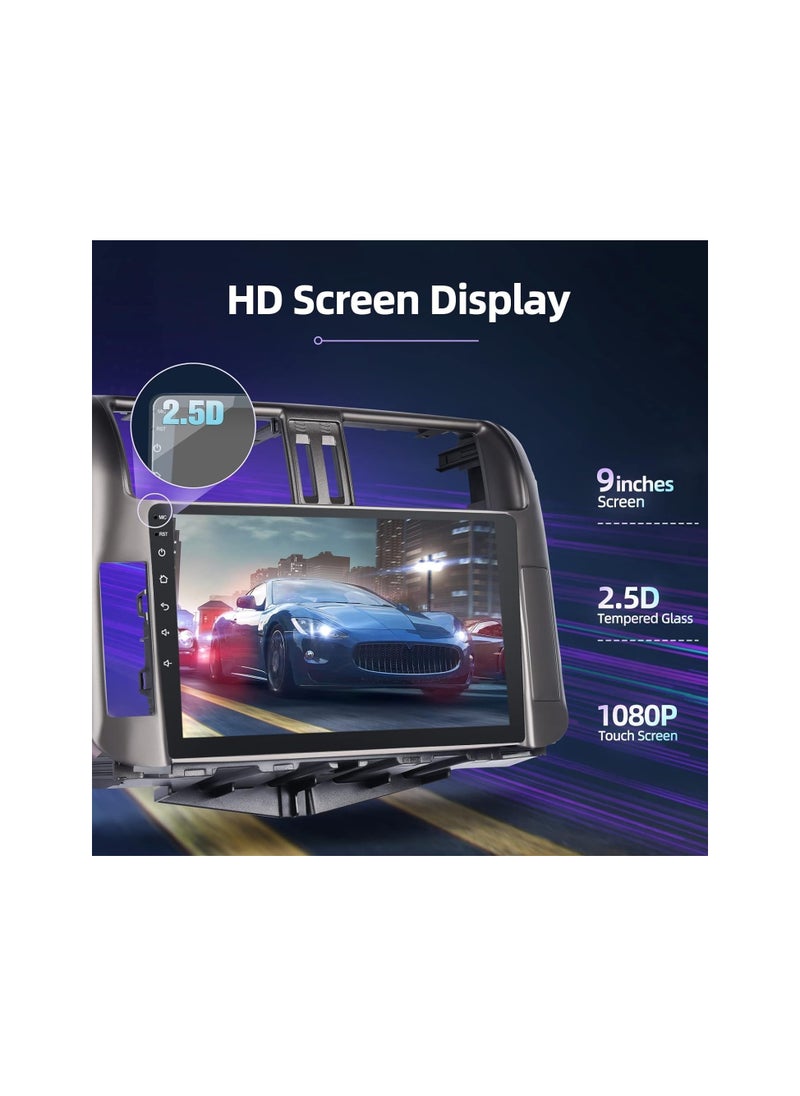 SHEZA STAR - Android Car Stereo for Toyota Prado 2010 2011 2012 2013 1GB RAM 32GB ROM 9 Inch MirrorLink WiFi BT, IPS Touch Screen with AHD Camera Included - Image 1