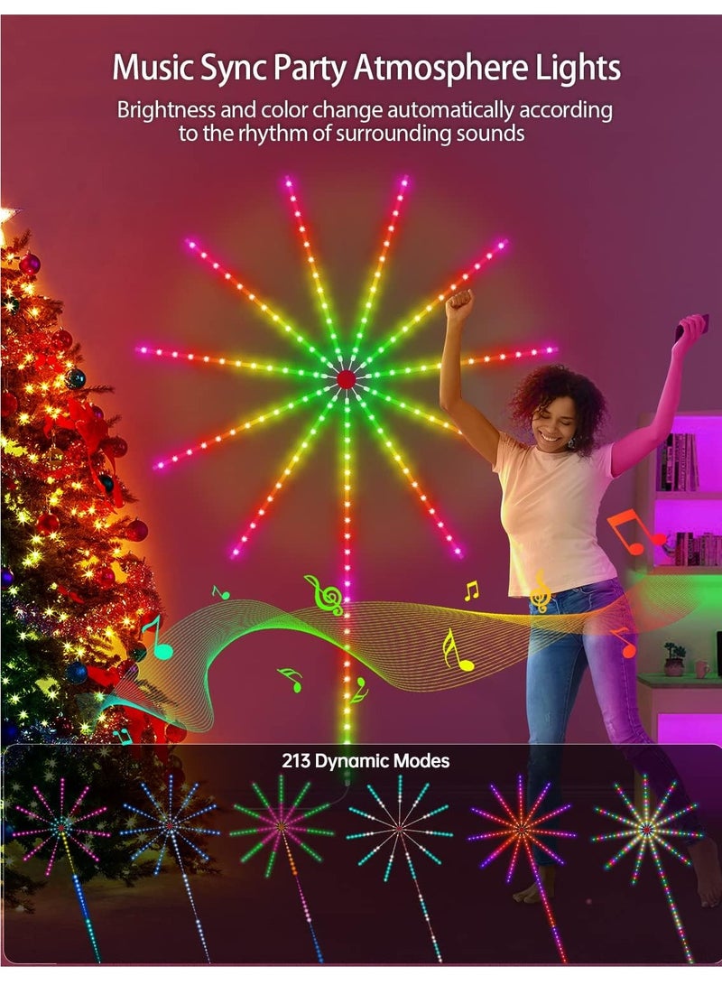 ELTRAZONE Smart Firework LED Lights for Bedroom – USB Powered, 30cm with Launch Burst Effect for Vibrant Decor - Image 2