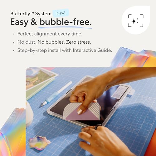 Paperlike® 3 Screen Protector (2x) for iPad Pro 11 inch (4th / 3rd / 2nd generation) & iPad Air (5th / 4th generation) – True Paper-Feel, Bubble-Free Install (Butterfly), Protects Pencil Tip - Image 4