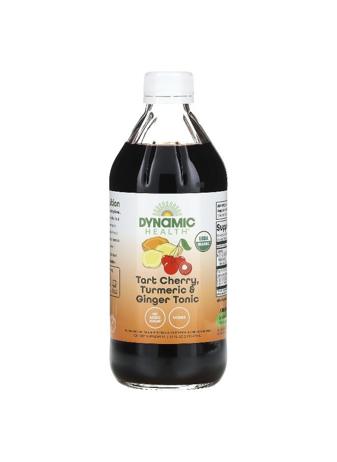Dynamic Health Dynamic Health, Tart Cherry, Turmeric & Ginger Tonic, Glass, 16 fl oz (473 ml)  - Image 1