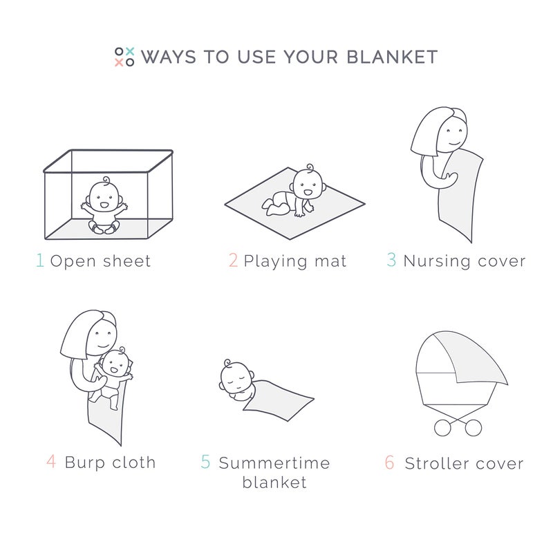 ناتيميا Baby Muslin Swaddle Blankets - Muslin Swaddle Blankets Boy and Girl, Swaddles for Newborn, Soft and Breathable Baby Girl Muslin Swaddle Blanket, Newborn Baby Essentials, 47 x 47 - Image 3