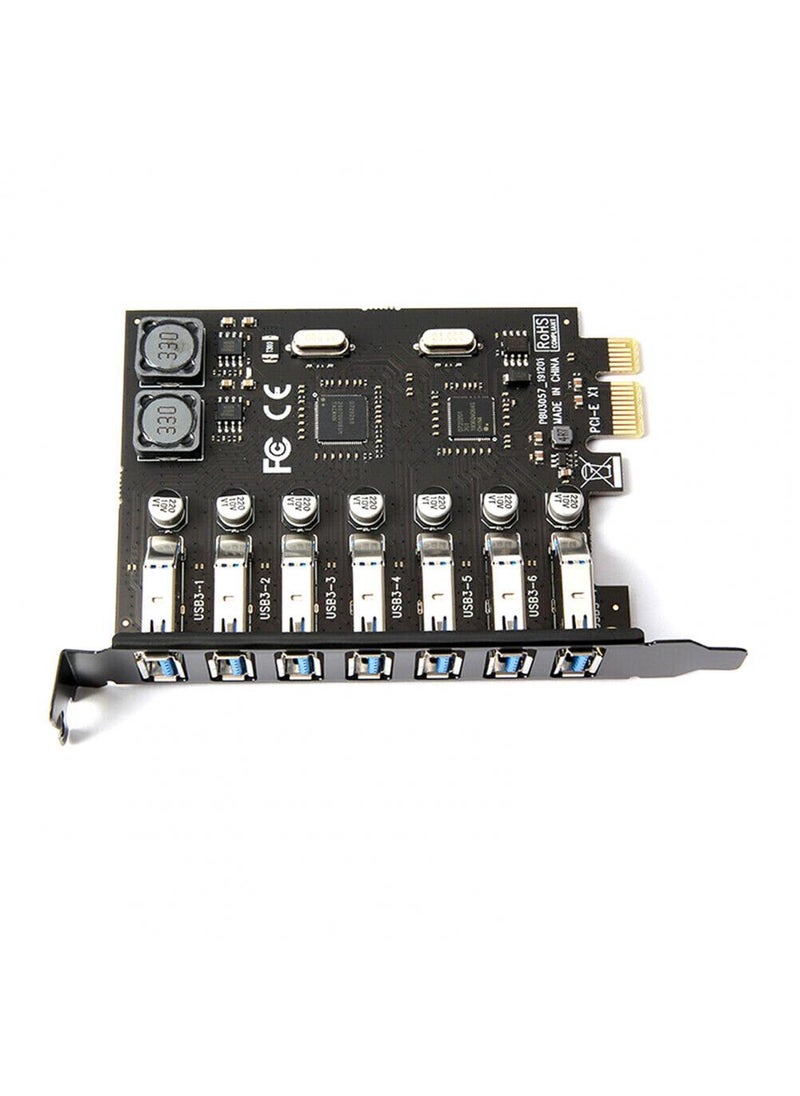 Generic - 7-Port USB 3.0 PCI-E Expansion Card with NEC Chip NEC VIA chip - Image 1