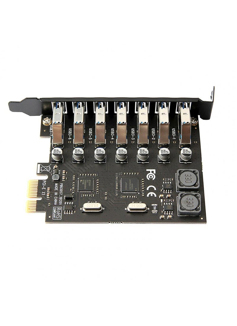 Generic - 7-Port USB 3.0 PCI-E Expansion Card with NEC Chip NEC VIA chip - Image 1