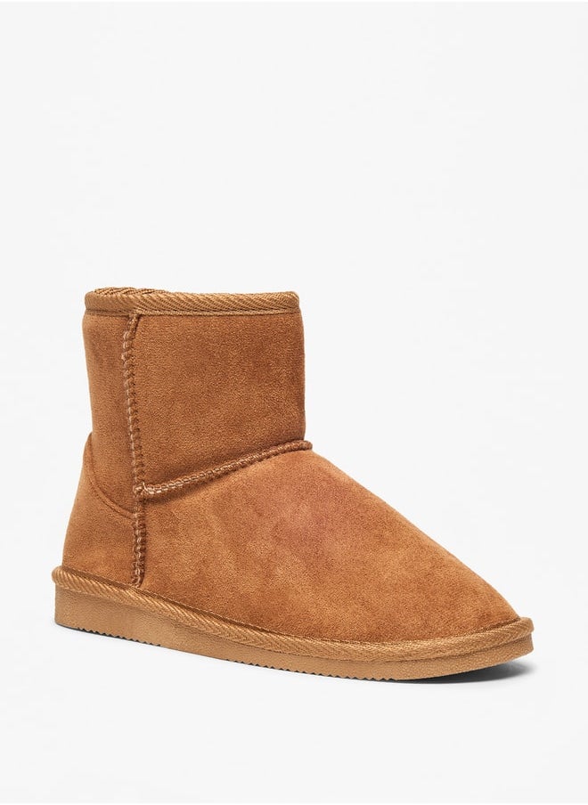 Flora Bella By Shoexpress Girl's Solid High Cut Slip-On Boots  - Image 1