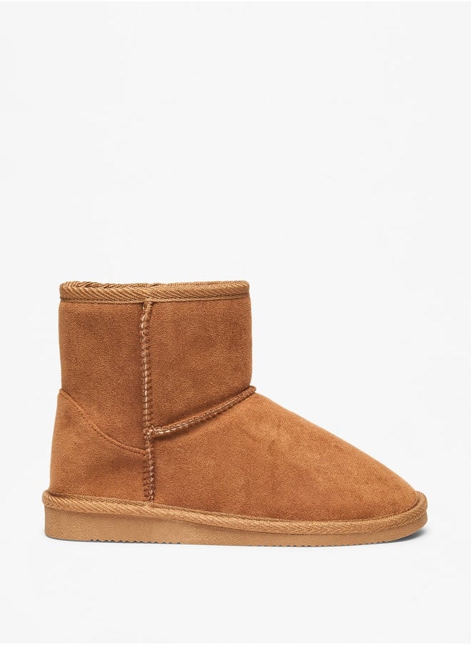 Flora Bella By Shoexpress Girl's Solid High Cut Slip-On Boots  - Image 3