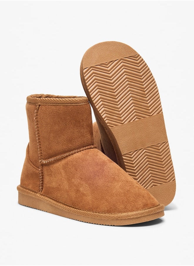 Flora Bella By Shoexpress Girl's Solid High Cut Slip-On Boots  - Image 4