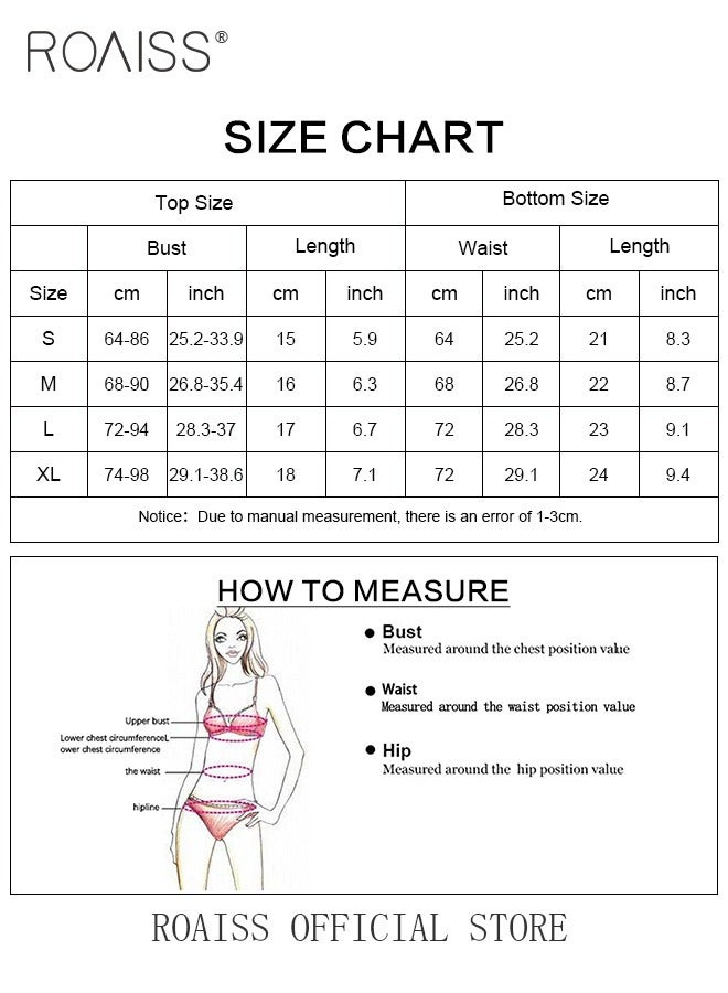 roaiss 2 Pack Teddy Lingerie Set for Women Skin Friendly Hollow out Halter Bralette and Panty Underwear Suit Ladies Comfy and Breathable Fancy Costumes  - Image 3