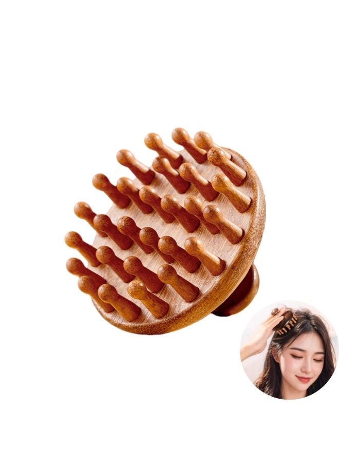 Joudi Wood Scalp Massage Comb Handheld Hair Massager Massage Tool for Unblocks meridians strengthens hair roots - Image 1