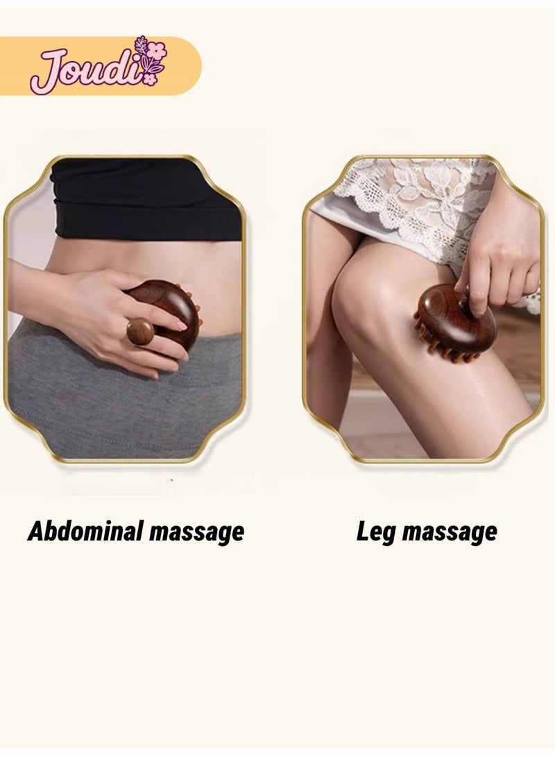 Joudi Wood Scalp Massage Comb Handheld Hair Massager Massage Tool for Unblocks meridians strengthens hair roots - Image 5