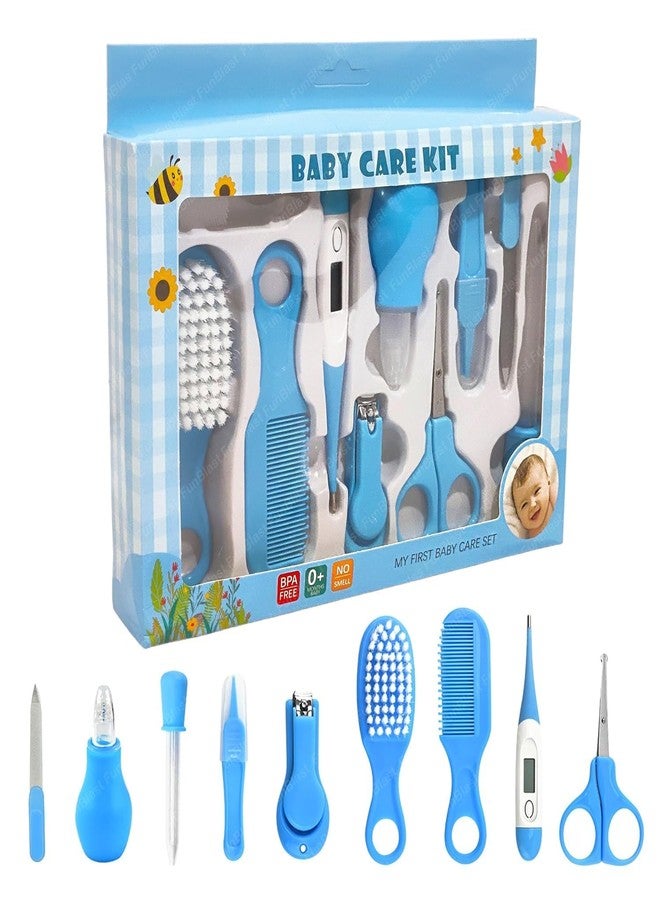 Tusmad 10-in-1 Baby Portable Manicure Grooming Kit For New Born Baby for Newborns, Infants & Toddlers - Includes Finger Brush, Hair Brush, Comb, Nail Scissors, Nail Cutter, Tweezer, Nail Filer ( Grooming Kit) - Image 1