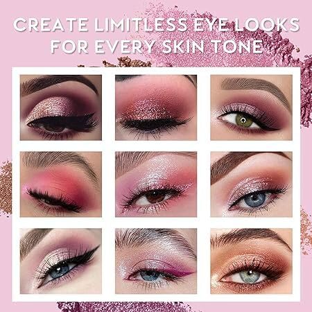 Nude Rose Gold Eyeshadow Palette Combo Pack Highly Pigmented Shades Matte Shimmer Finish Beginner Friendly Long Lasting Eye Makeup Palette Kit - Image 4