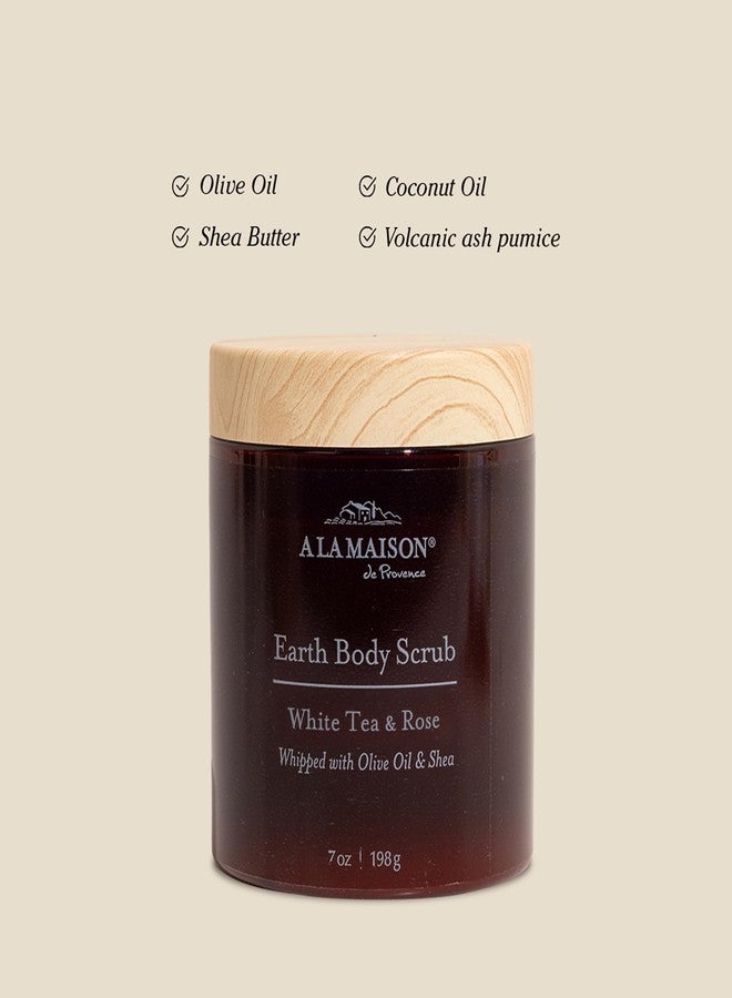 A La Maison Amber Collection White Tea & Rose Starter Kit - Shower Oil + Body Scrub + Body Butter – Gently Exfoliates & Softens Skin – French Formula, Plant-Based - Image 5