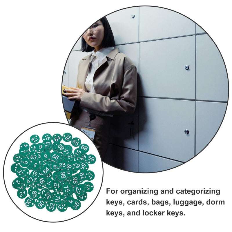 100 Plastic Numbered Key Tags With Holes Light And Dark For Locker Cabinet Office Label Storage - Image 4