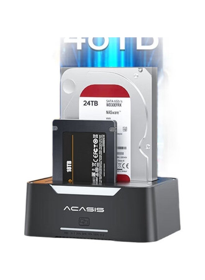 Acasis Hard Drive Dock 2.5/3.5 Inch Laptop Desktop Sata Serial Ssd Solid State Portable Mechanical Dual-Bay External Hard Drive Enclosure Copy Machine Ec-6104 - Image 3