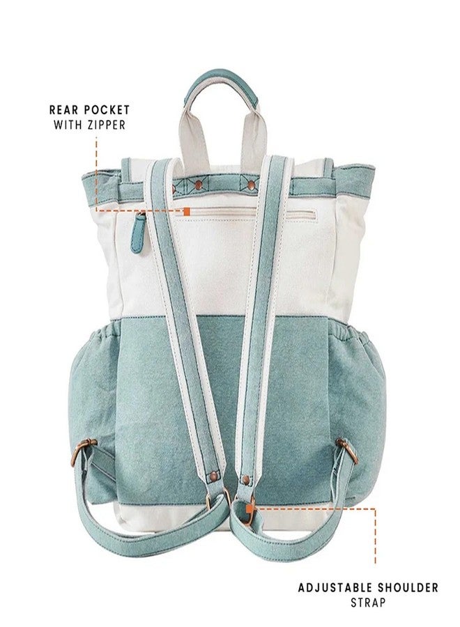 Mona B Daypack for Men & Women with Tablet Compartment - Ideal for Office, College, School & Travel - Blue Ocean - Image 5