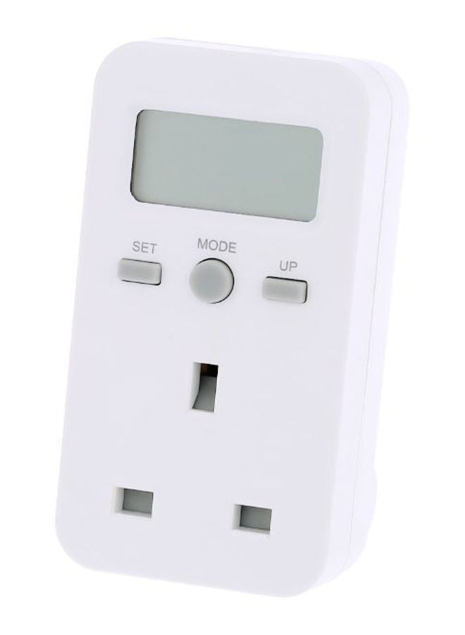 NIBEMINENT UK Plug LCD Digital Energy Monitoring Socket Meter White  - Image 1