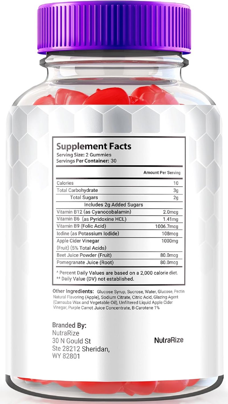 NutraRize Turbo Ripped Turbo Ripped Keto ACV Gummies Official Weight Loss Gummies Apple Cider Vinegar 1000MG All Natural ACV Gummy Premium Keto  ACV Formula TurboRipped Gomitas Reviews 60 Gummies - Image 2