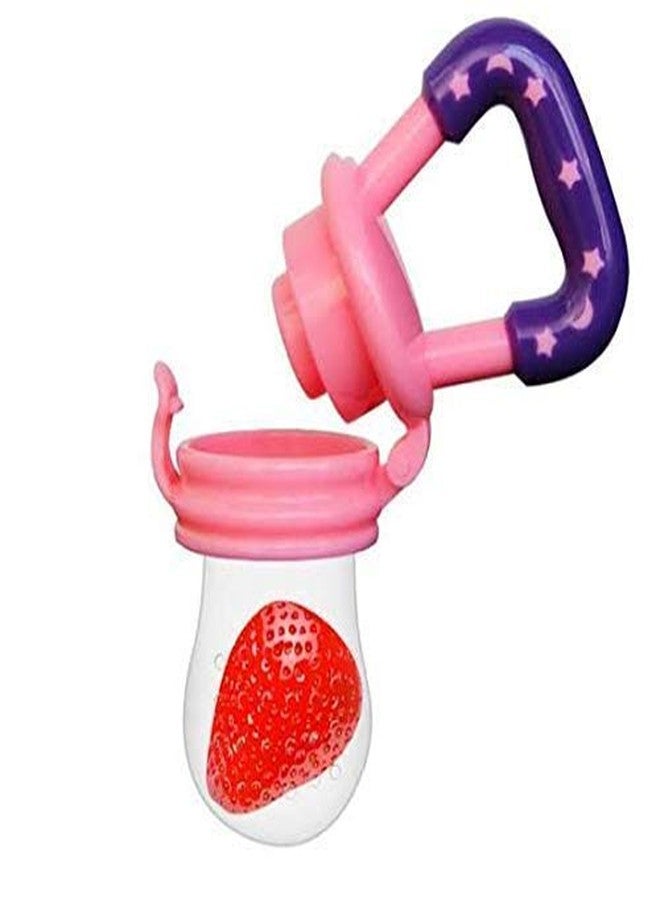 Chopchi Silicone Fruit Feeder for Baby 6-12 Months/Baby Fruit Nibbler and Pacifier/Newborn Nipple Feeder (Pack of-3, Pink, Blue, Green) - Image 3