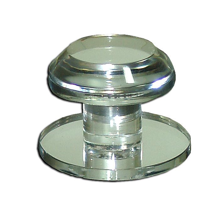 Mirart 1"" Diam. Bevelled Knob On A 2"" Self Stick Round Acrylic Mirror Back (2 Pack) - Image 2