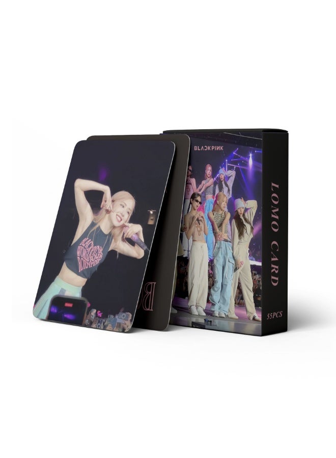 NIBEMINENT 55 Pcs Kpop BLACKPINK Born Pink Lomo Cards Card For Fans Collection Gifts - Image 1