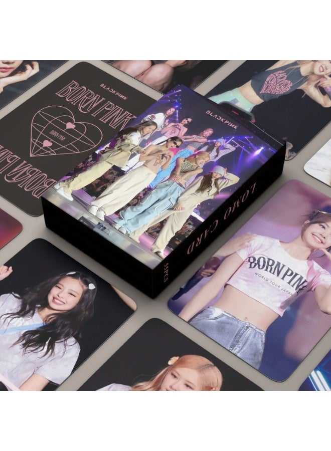 NIBEMINENT 55 Pcs Kpop BLACKPINK Born Pink Lomo Cards Card For Fans Collection Gifts - Image 2
