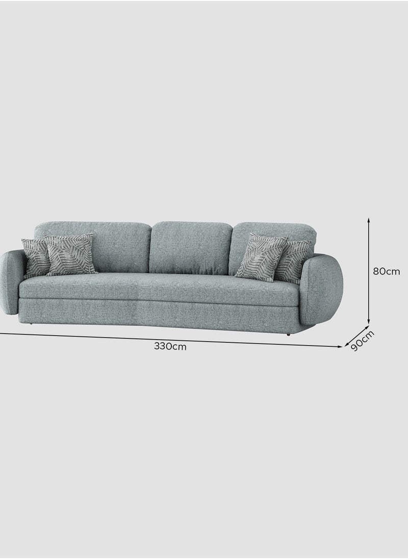 AL HUZAIFA FURNITURE - Luna 4 Seater Sofa,Upholstered Boucle Fabric - Image 1