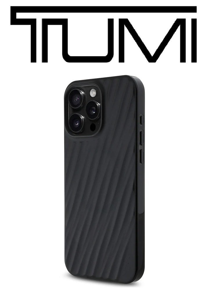 CG MOBILE iPhone 16 Pro Max case with back protection , iphone 16 pro max cover strong shockproof, cover iphone 16 pro max supports MagSafe wireless charging, with a French design and approved by the global brand Tumi, transparent design in Black.  - Image 2