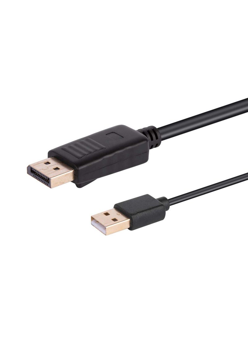 Monoprice Monoprice HDMI to DisplayPort 1.2a Cable - 4K@60Hz, 21.6Gbps, Directional, to Use with Blu-ray Disc Players, Video Game Consoles, Apple TV, Laptops, Computer, and More, 6 Feet, Black  - Image 3