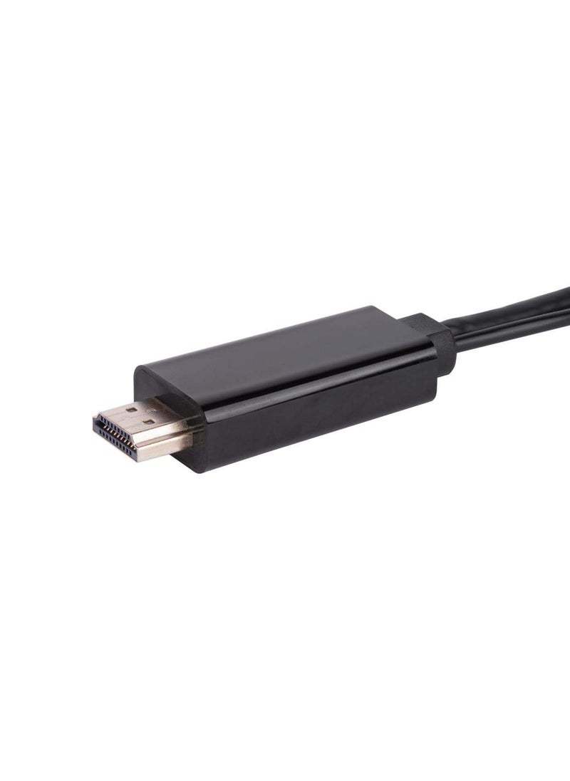 Monoprice Monoprice HDMI to DisplayPort 1.2a Cable - 4K@60Hz, 21.6Gbps, Directional, to Use with Blu-ray Disc Players, Video Game Consoles, Apple TV, Laptops, Computer, and More, 6 Feet, Black  - Image 2