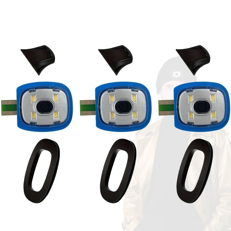 3 LED Lights USB Rechargeable Headlamp Ultra Bright 3 Modes for Camping Hiking - Image 1