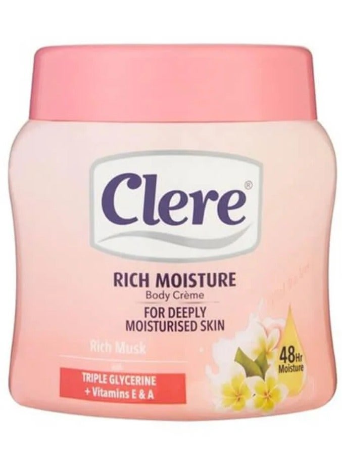 كلير كريم الجسم المرطب الغني بالمسك الغني 500 مل