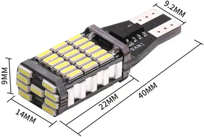 مصابيح كانونفيش 2 قطعة فائقة السطوع 912 921 LED للإضاءة الخلفية العكسية، 6000K أبيض زينون CAN-BUS 4014 30-SMD T10 T15 906 W16W 921K 922، إضاءة خلفية 360° - Image 2