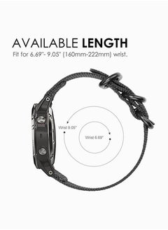 Y&D Band Compatible for Garmin Fenix 7/Fenix 5/Fenix 6, 22mm Easy Fit Soft Woven Nylon Sport Strap  - Image 4