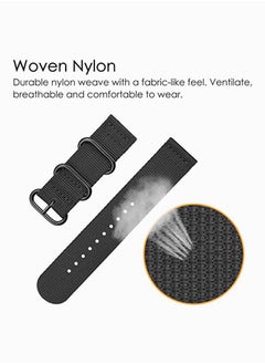 Y&D Band Compatible for Garmin Fenix 7/Fenix 5/Fenix 6, 22mm Easy Fit Soft Woven Nylon Sport Strap  - Image 2